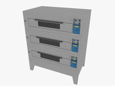 Commercial Kitchen Equipments 3D Model