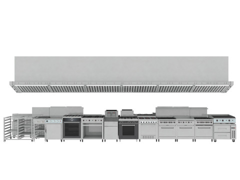 Commercial Kitchen Set Modelo 3D