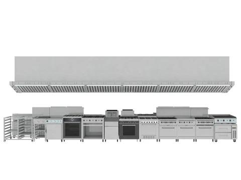Commercial Kitchen Set 3D Model