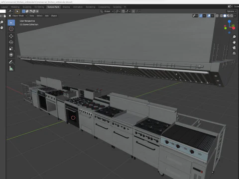 Commercial Kitchen Set 3D Model