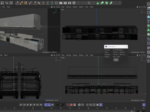 Commercial Kitchen Set Modelo 3D