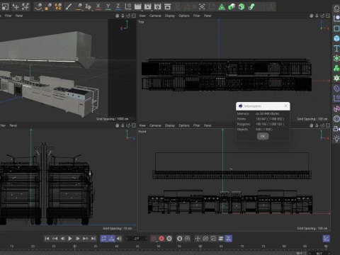 Commercial Kitchen Set 3D Model