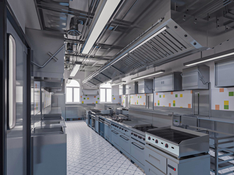 Commercial Kitchen 2 Modello 3D .c4d .max .obj .3ds .fbx .stl .blend