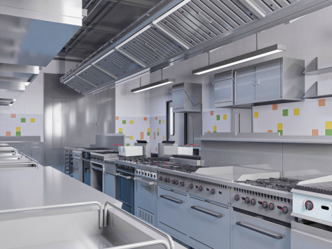 Commercial Kitchen 2 Modello 3D