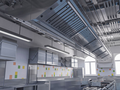 Commercial Kitchen 2 Modello 3D