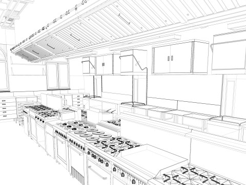 Commercial Kitchen 2 Modello 3D