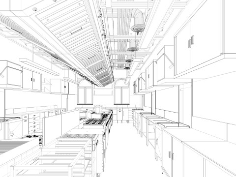 Commercial Kitchen 2 Modello 3D