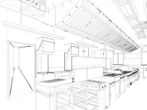 Commercial Kitchen 2 Modello 3D