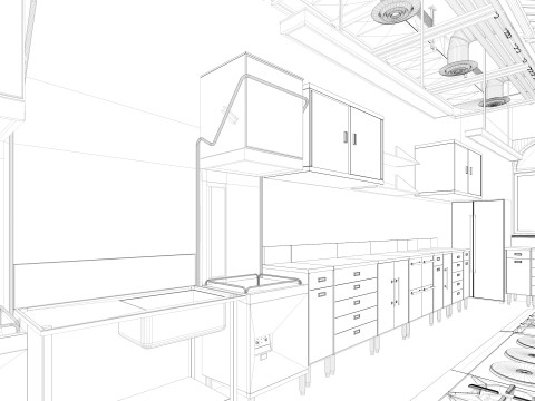 Commercial Kitchen 2 Modello 3D