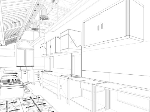 Commercial Kitchen 2 Modello 3D