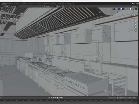 Commercial Kitchen 2 Modello 3D