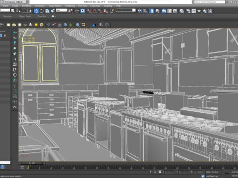 Commercial Kitchen 2 Modello 3D
