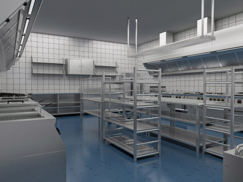 Commercial Kitchen 4 Model 3D