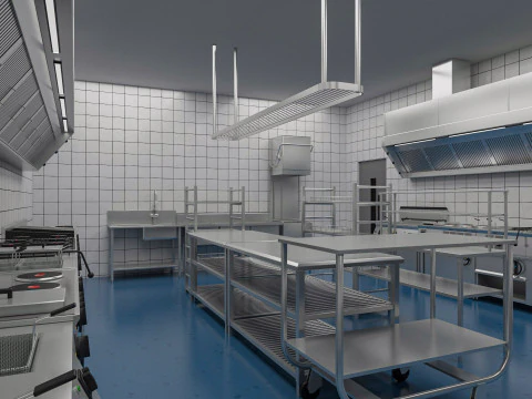 Commercial Kitchen 4 3D Model