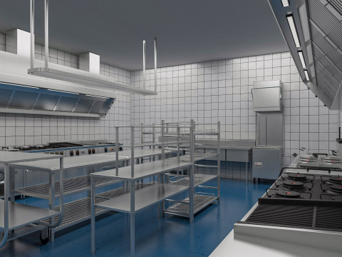 Commercial Kitchen 4 Model 3D