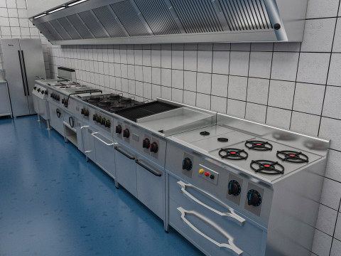 Commercial Kitchen 4 Model 3D