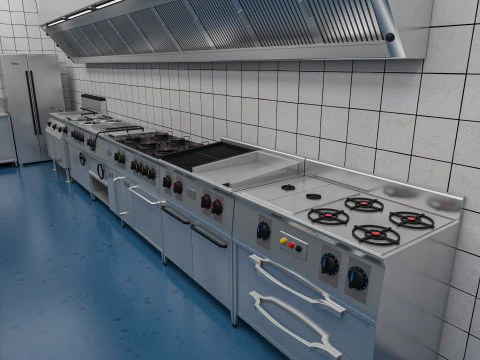 Commercial Kitchen 4 3D Model