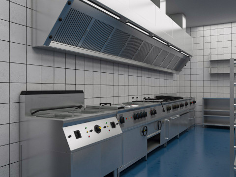 Commercial Kitchen 4 Model 3D