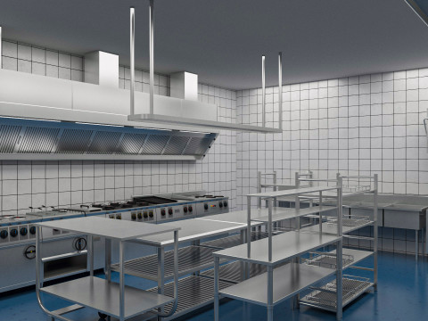 Commercial Kitchen 4 Model 3D