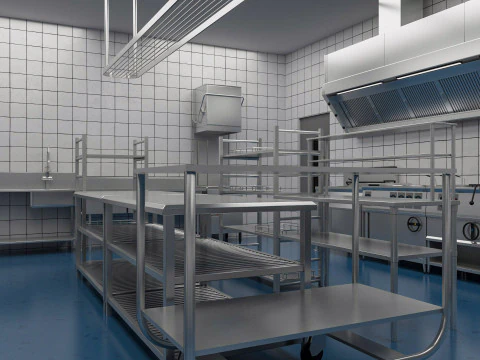 Commercial Kitchen 4 3D Model