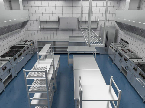 Commercial Kitchen 4 3D Model