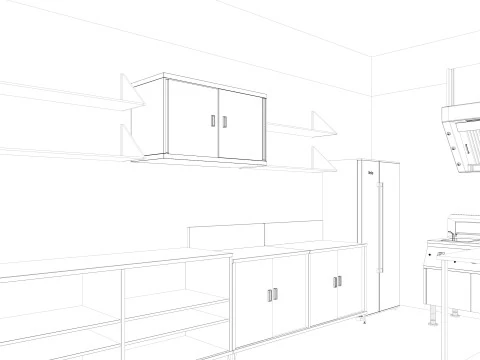 Commercial Kitchen 4 3D Model