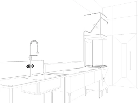 Commercial Kitchen 4 3D Model