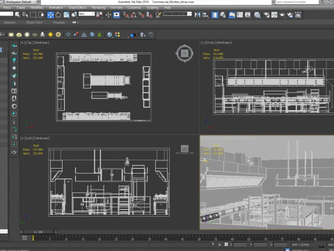 Commercial Kitchen 4 3D Model