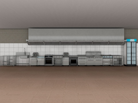 Commercial Kitchen 5 3D-Modell