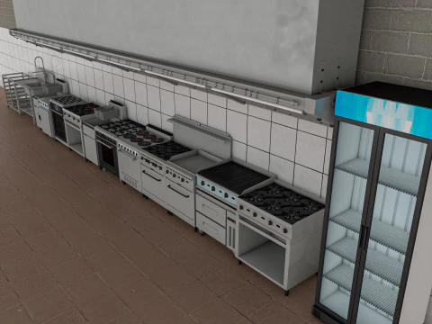 業務用厨房5 3Dモデル