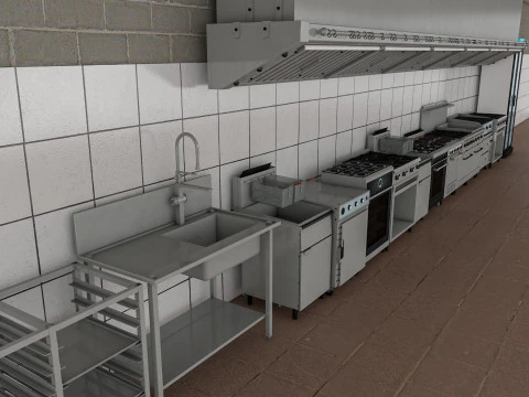 業務用厨房5 3Dモデル