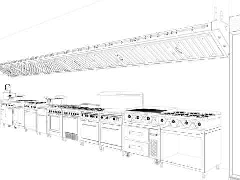 業務用厨房5 3Dモデル