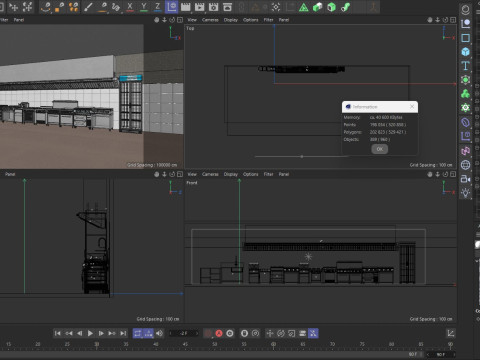 Commercial Kitchen 5 3D-Modell