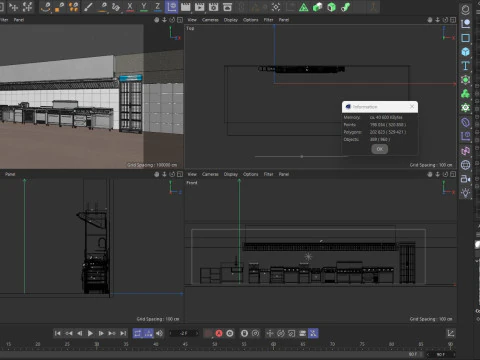 業務用厨房5 3Dモデル