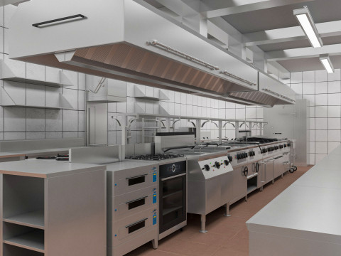 Commercial Kitchen 6 3D मॉडल