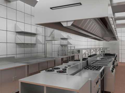 Commercial Kitchen 6 3D मॉडल