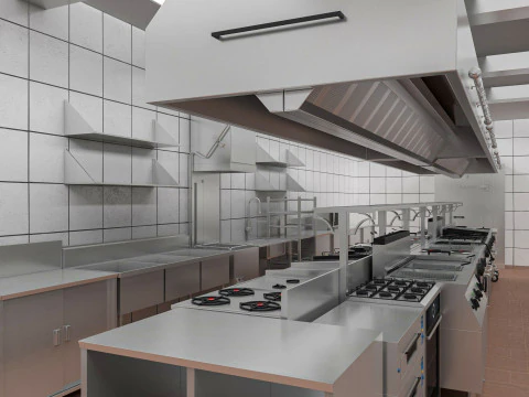 Commercial Kitchen 6 3D Model