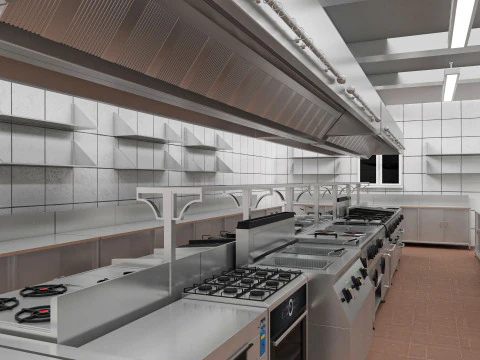 Commercial Kitchen 6 3D Model