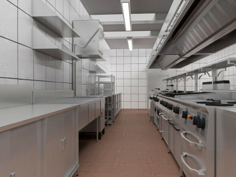 Commercial Kitchen 6 3D मॉडल
