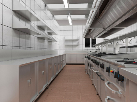 Commercial Kitchen 6 3D मॉडल
