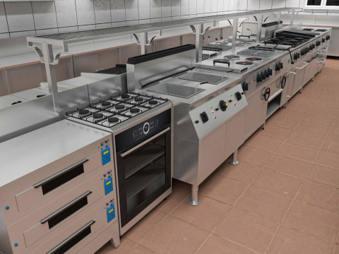 Commercial Kitchen 6 3D मॉडल