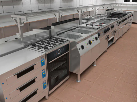 Commercial Kitchen 6 3D Model