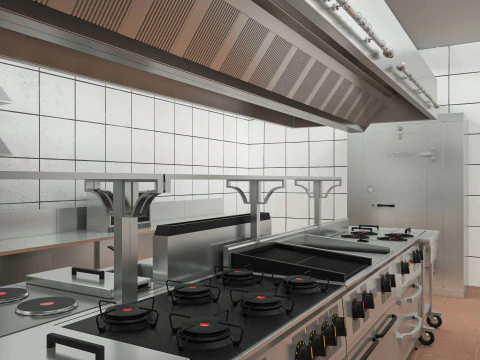Commercial Kitchen 6 3D Model