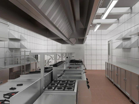 Commercial Kitchen 6 3D Model