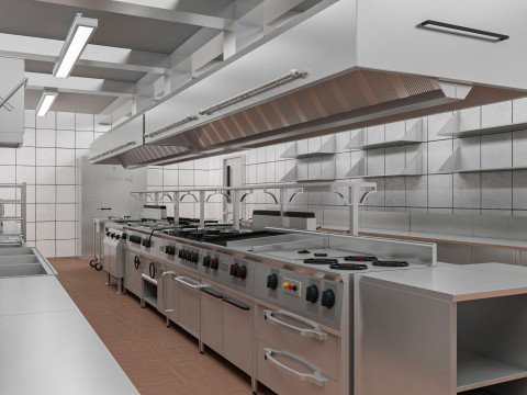 Commercial Kitchen 6 3D मॉडल