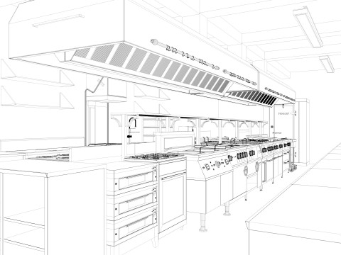 Commercial Kitchen 6 3D मॉडल