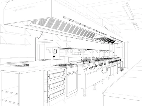Commercial Kitchen 6 3D Model