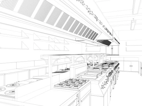Commercial Kitchen 6 3D Model
