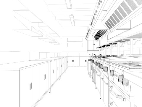 Commercial Kitchen 6 3D मॉडल