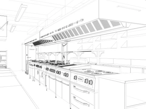 Commercial Kitchen 6 3D Model